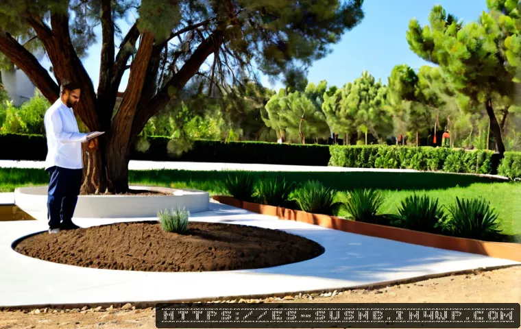 조경에서의 지속 가능한 경영 전략 - Photorealistic sustainable landscaping business strategy scene in a sunlit Mediterranean-style urban...